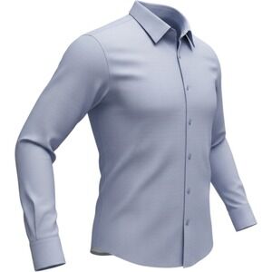 Stone Rose Mens Blue Herringbone Long Sleeve‎ Button Down Shirt Size 3 Turkey